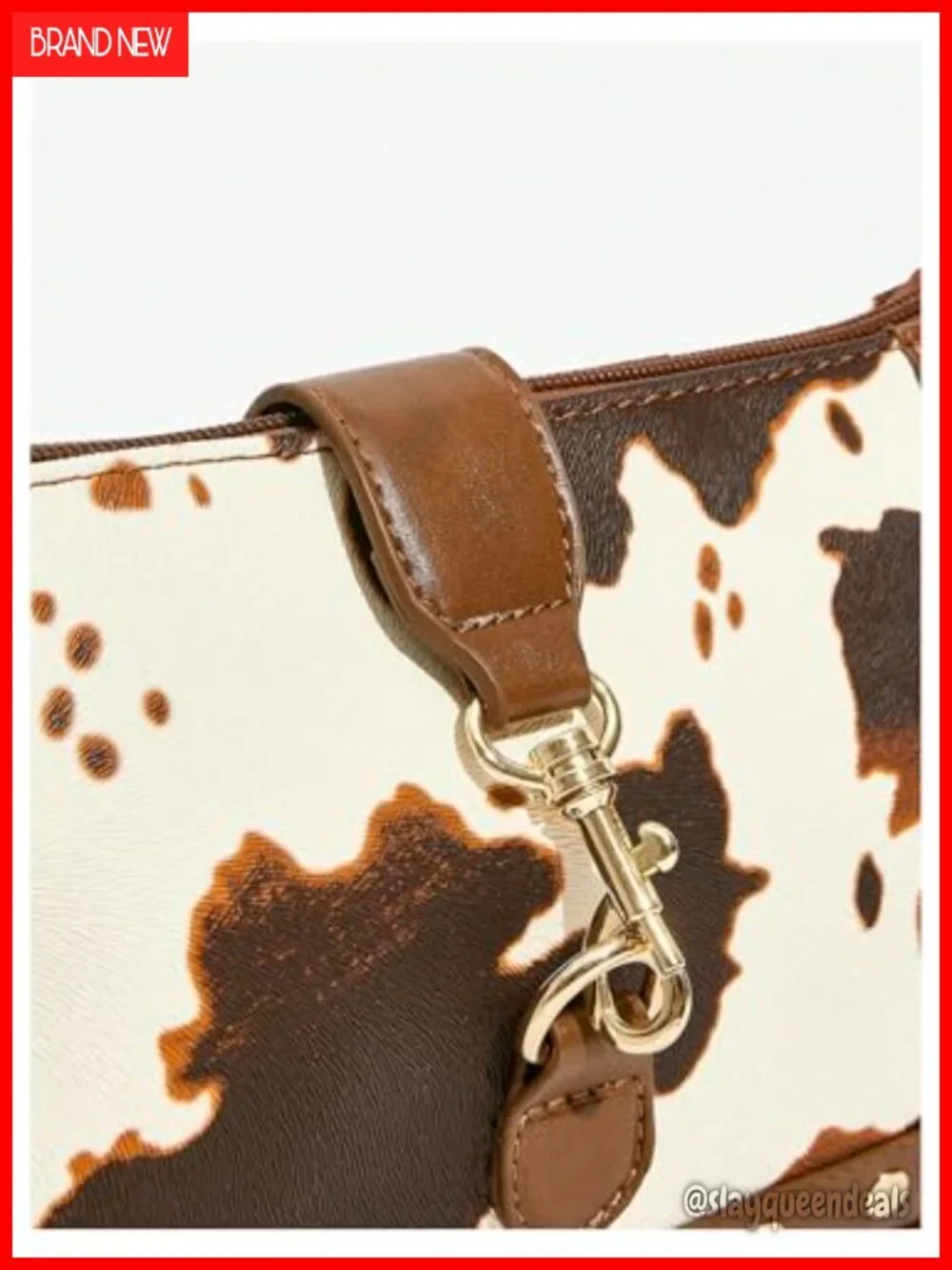 Vintage Y2K Cowgirl Hobo Bag Faux PU Leather Zipper Clutch Purse Shoulder Bag